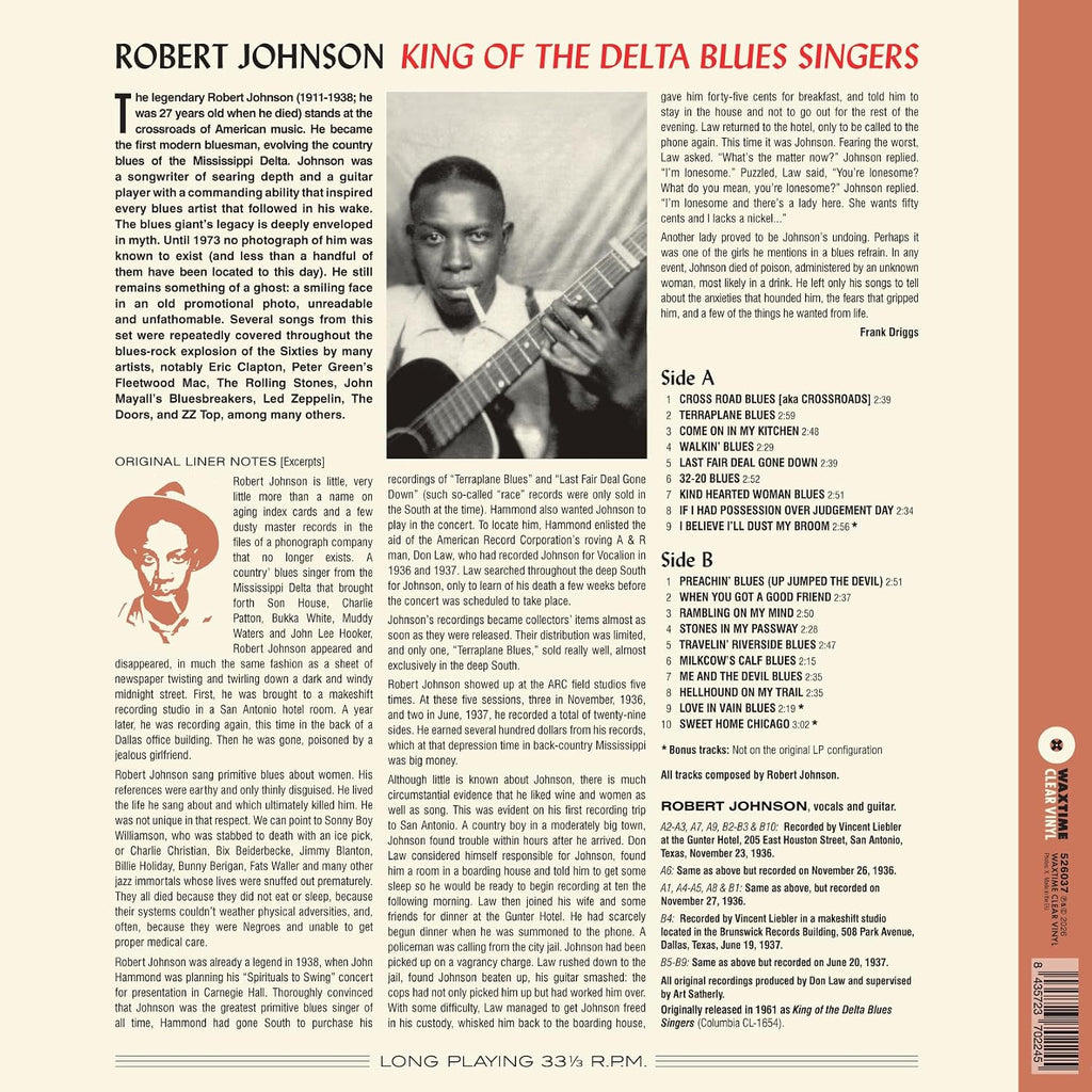 King Of The Delta Blues Singers - Limited Crystal Clear Tracks