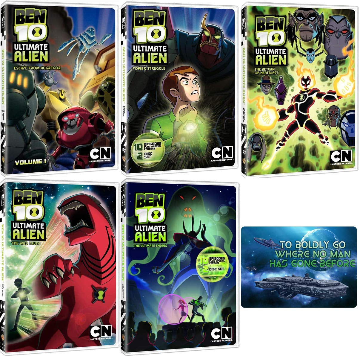 Ben 10 Ultimate Alien: Complete TV Series Seasons 1-3 DVD Collection with Bonus Art Card