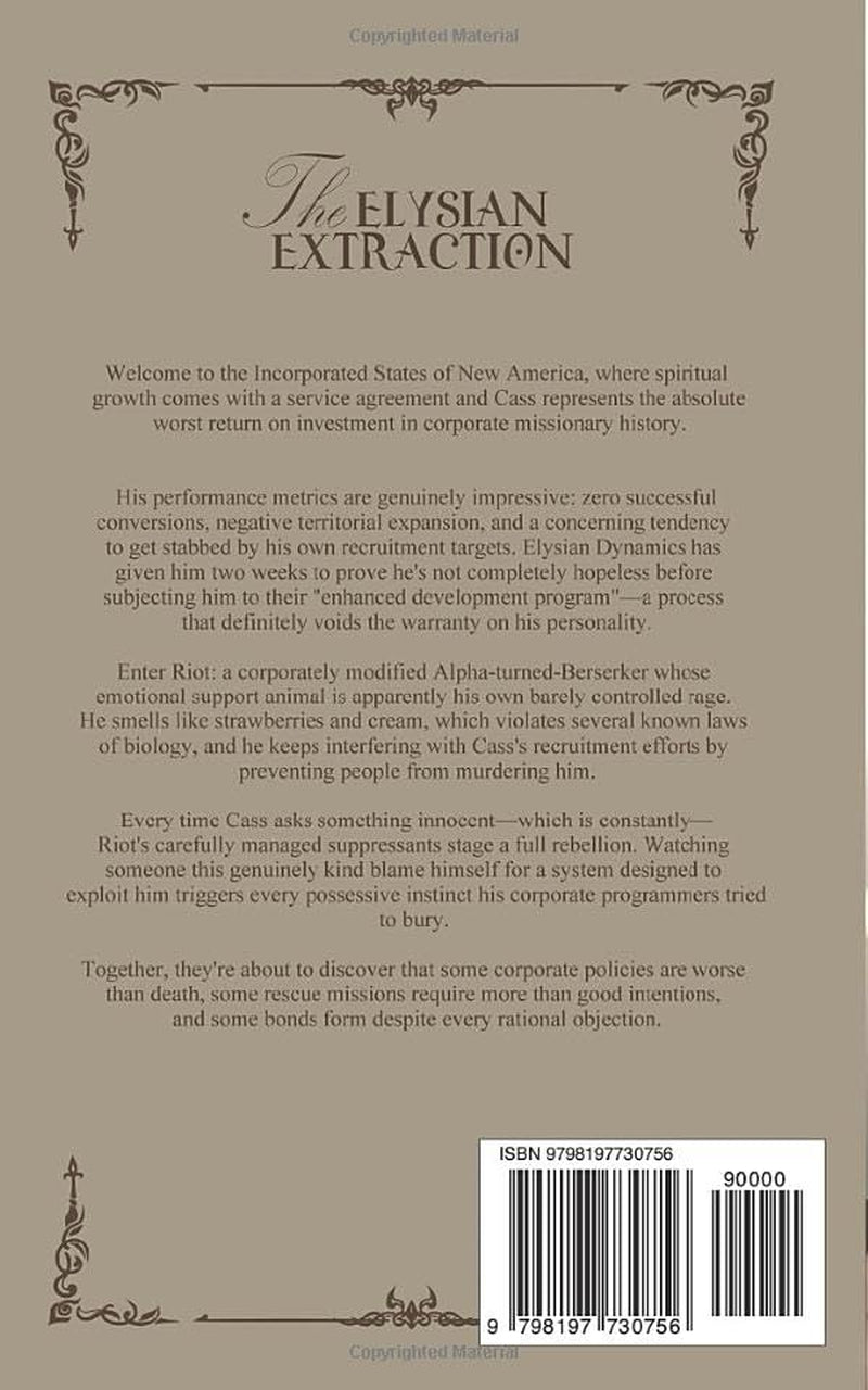 The Elysian Extraction: A Steamy MM Alpha/Omega Corporate Dystopia Romance (Manufactured Mates)