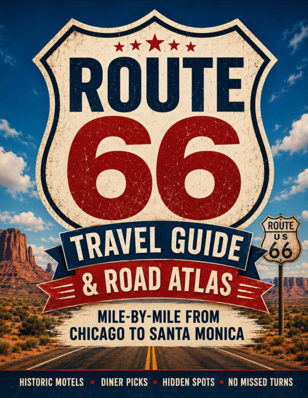 Route 66 Travel Guide and Road Atlas: Master the Classic American Road Trip Mile-by-Mile from Chicago to Santa Monica with Historic Motels, Diner Picks, and Hidden Spots Without Missing a Turn