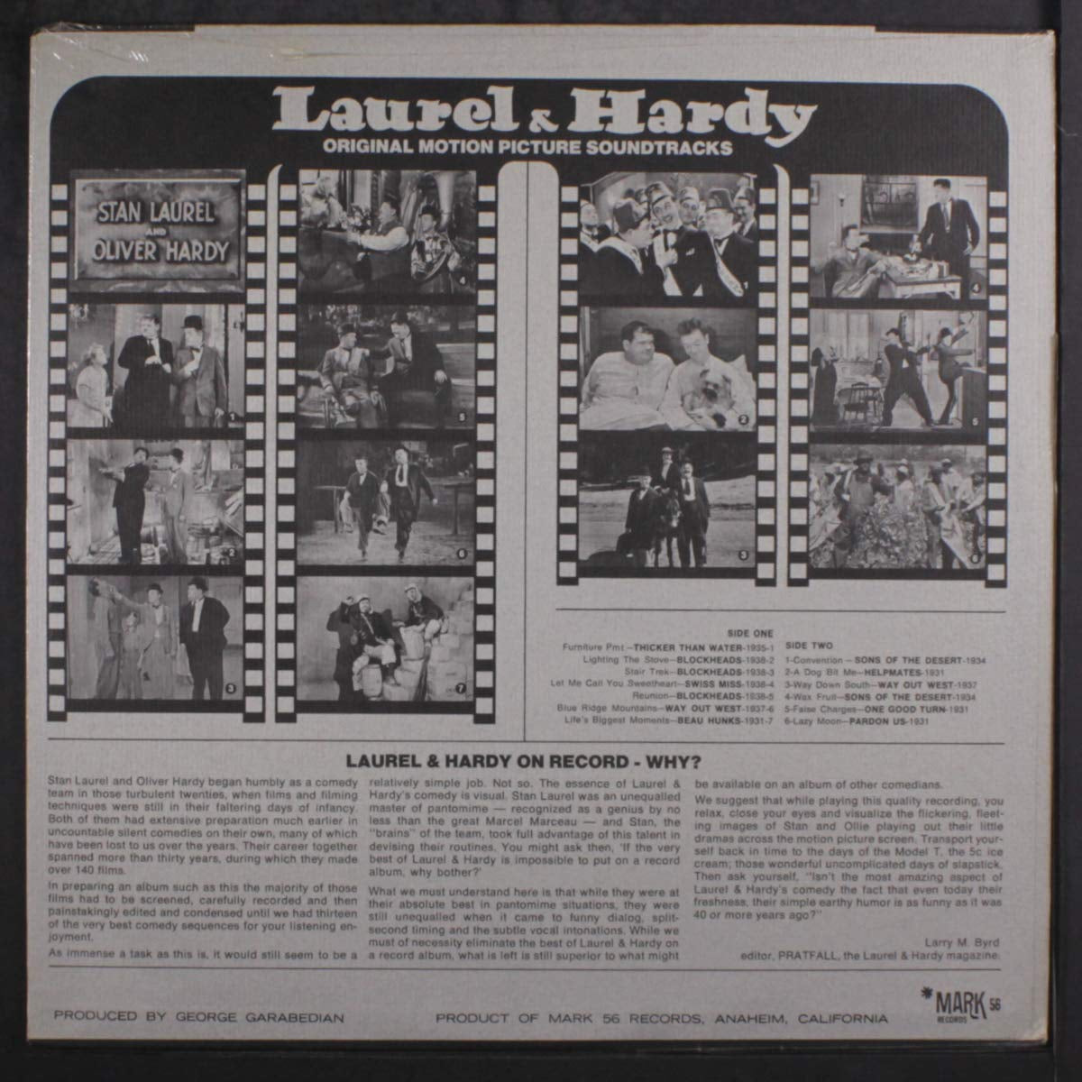 original motion picture soundtracks LP