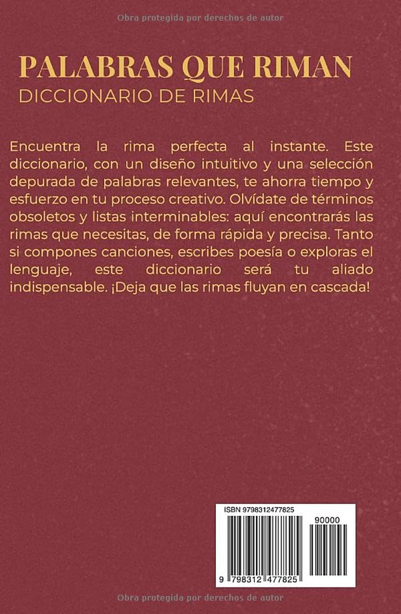 Palabras que Riman: Diccionario de rimas (Spanish Edition)