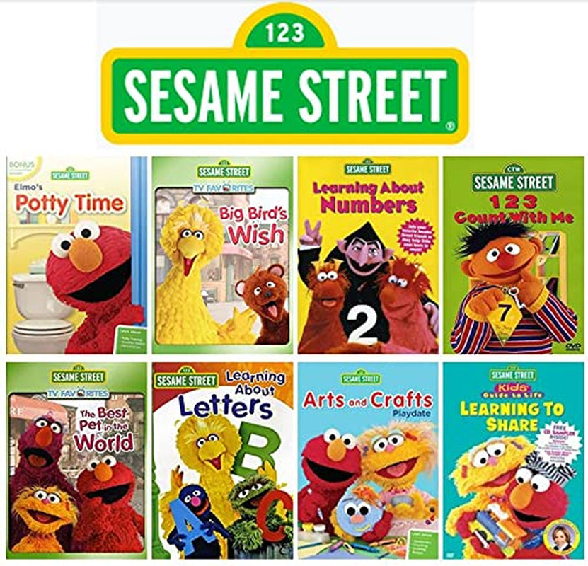 Ultimate Sesame Street DVD Collection # 2 - Elmo's Potty Time/ Big Bird's Wish/ Learning About Numbers & Letters/ Arts & Crafts/ Learning to Share & More