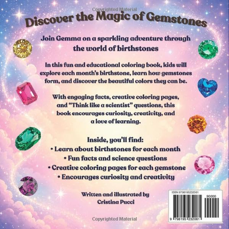 Gemma's Gemstone Adventures: A Birthstone Coloring & Learning Adventure for Kids Ages 4–9