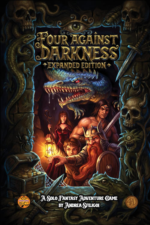 Four Against Darkness: A solitaire dungeon-delving pen-and-paper game