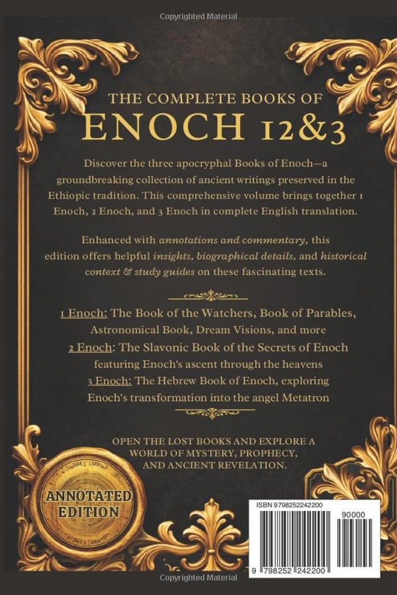 The Books of Enoch Complete Collection in English Illustrated (Large Text): 1, 2, & 3 Enoch with Bonus Insightful Summaries, Historical Context & ... Angels, Lost Apocryphal Ancient Sacred Text