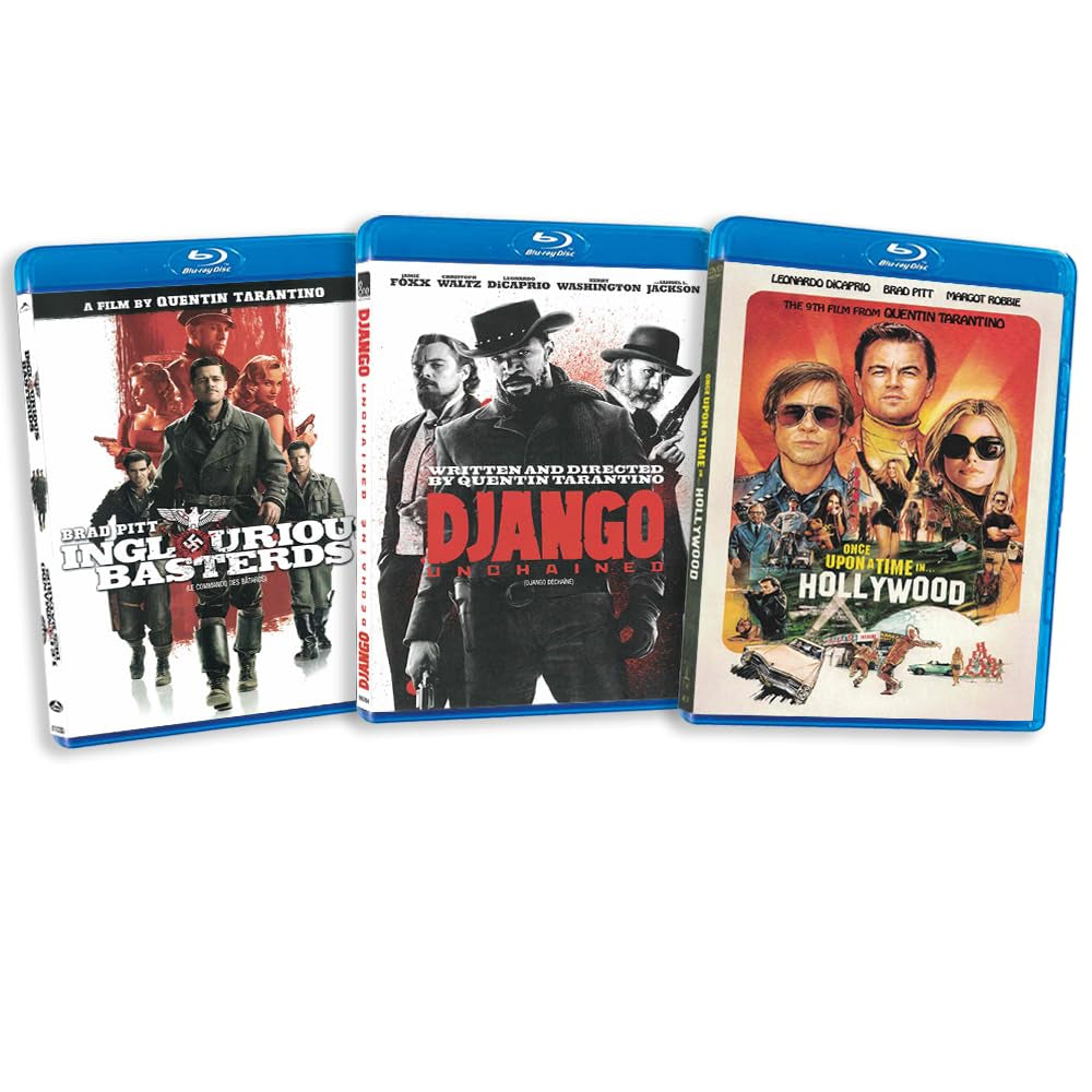 Quentin Tarantino Revisionist History 3-Movie Blu-Ray Collection: Inglorious Basterds / Django Unchained / Once Upon A Time In Hollywood