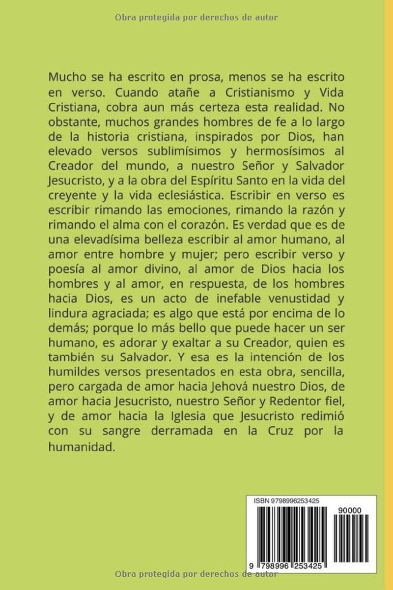 Poesía Cristiana "Ríos de Agua Viva": Poesía Doctrinal | Verso Libre y Verso Tradicional-Clásico | Poemario Evangélico | Doctrina en Versos (Spanish Edition)