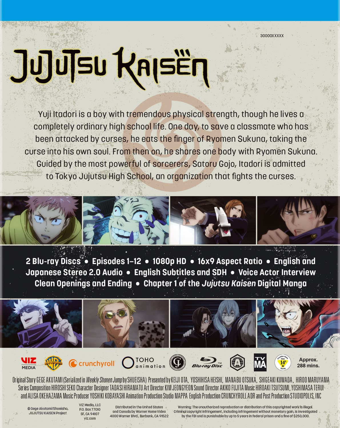 Jujutsu Kaisen: Season 1 Part 1 (Limited Edition w/ Soundtrack) (Blu-ray)