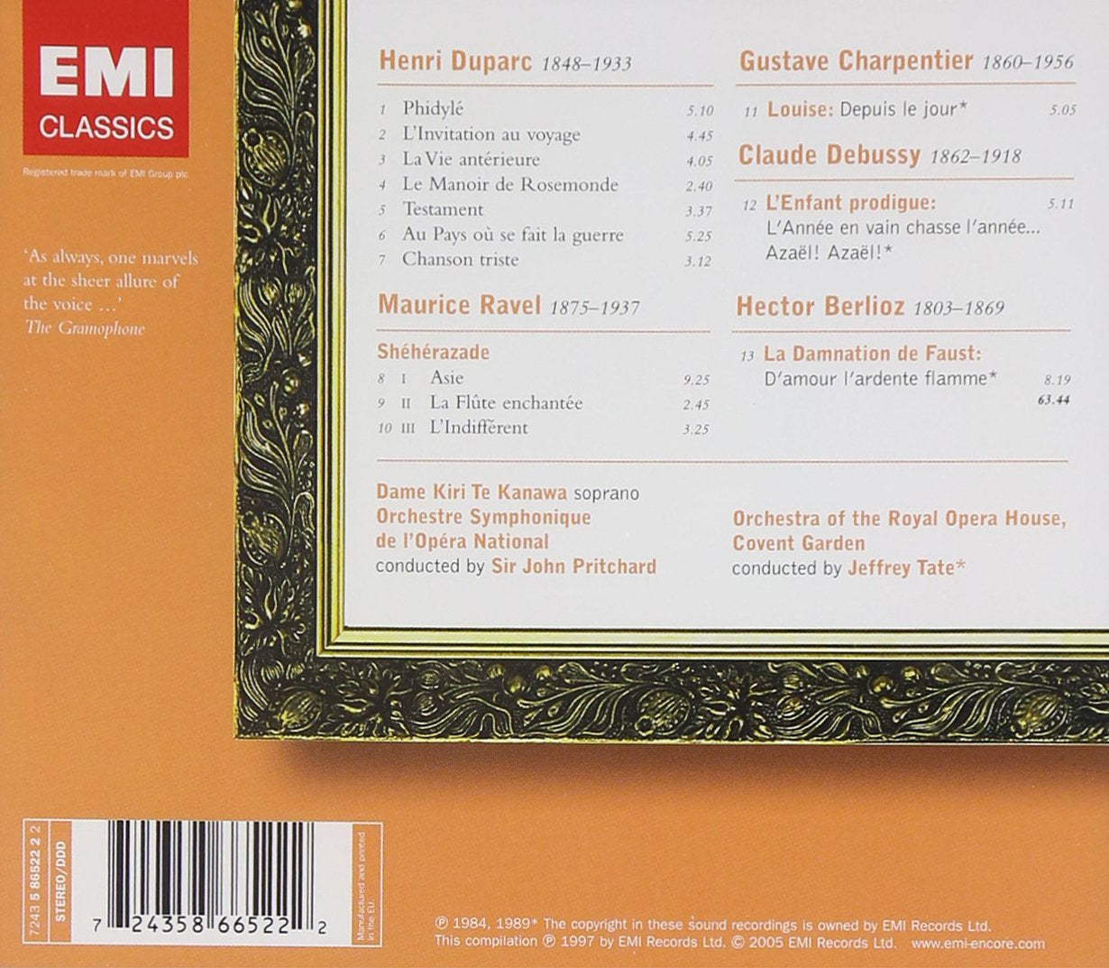 Kiri Te Kanawa: French Songs and Arias