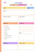 Social Media Content Planner: Creator Notebook to Plan your Viral Hooks, Captions, Track your Ideas, Filming Checklist and Publishing tasks