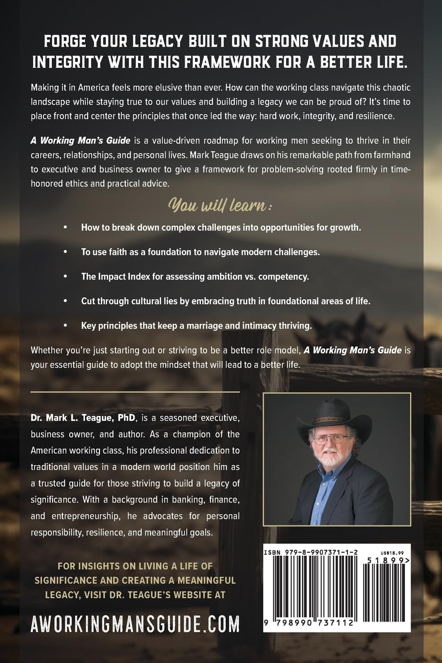 A Working Man's Guide: Strong Values, Strong Life, Strong Legacy