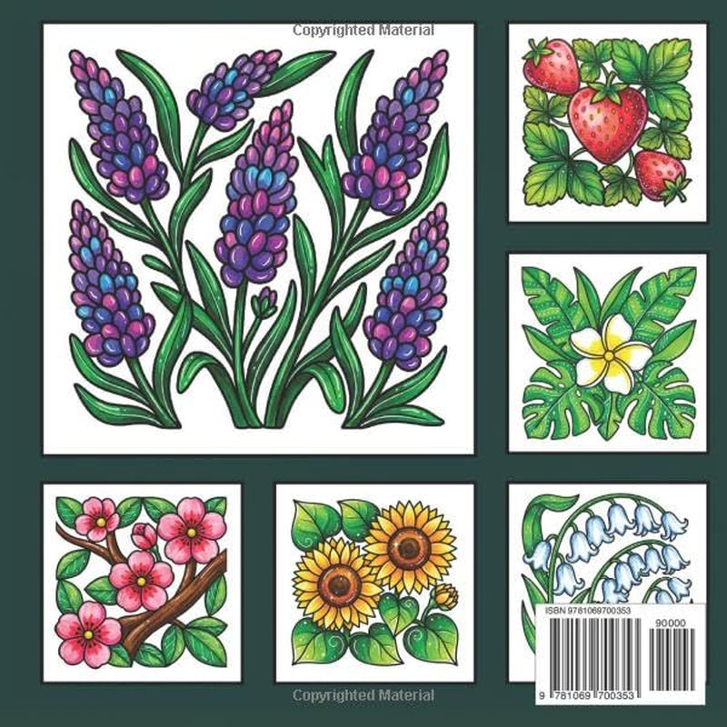 Large Print Flowers & Plants Coloring Book: 55 Bold and Easy Designs for Adults and Seniors (Bold and Easy Flowers)