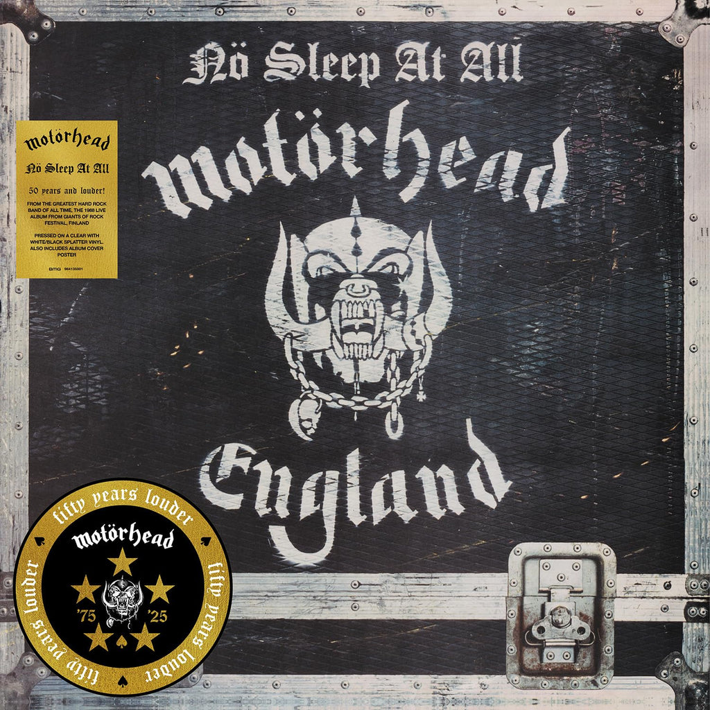No Sleep at All 50th Anniversary Clear/Black-White Splatter