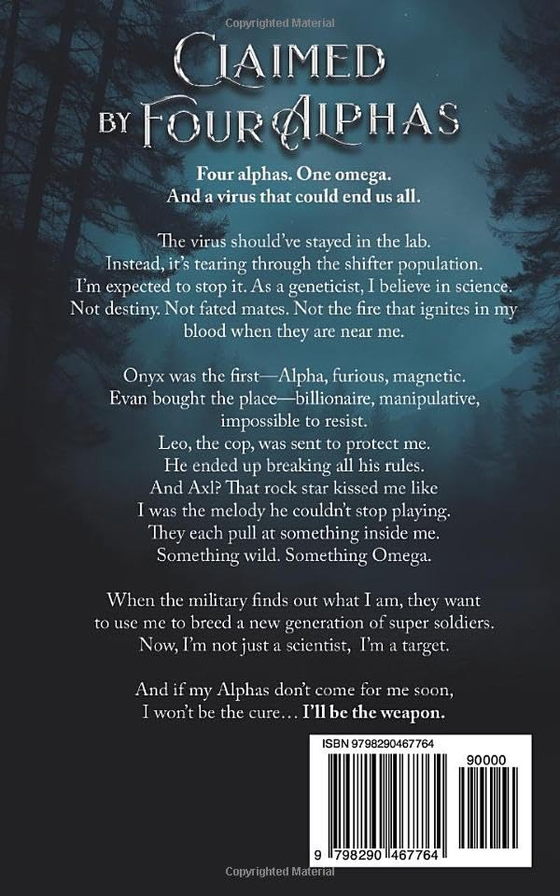 Claimed by Four Alphas: An Omegaverse Reverse Harem Paranormal Romance - Book 1 (Claimed by the Four Alphas)