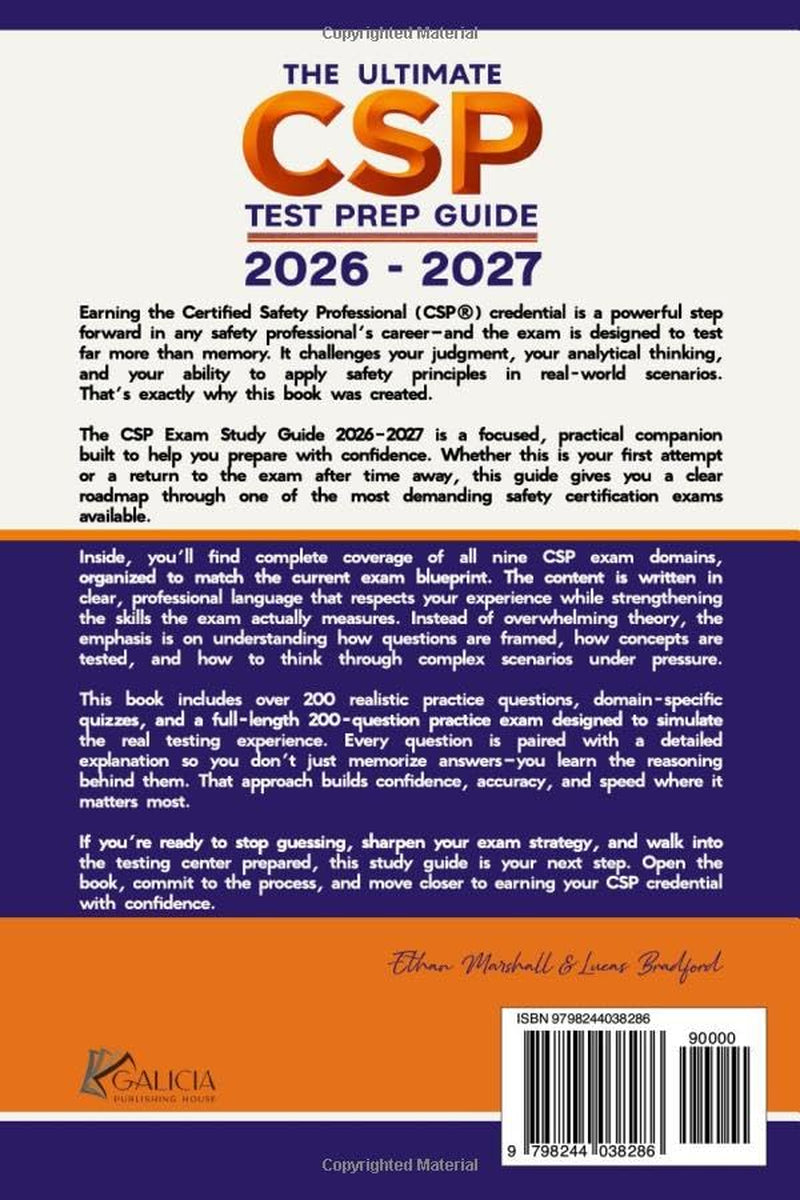 The Ultimate CSP Test Prep Guide 2026 - 2027: A Professional-Grade CSP Exam Preparation Resource Featuring 460+ Questions, 9 Practice Exams Including a Full 200-Question CSP Simulation