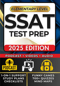 SSAT Elementary Level Prep - The Most Powerful 3-in-1 Guide (Reading, Math, Verbal): Ace the Test in 4 Weeks with 700+ Practice Questions [iNCLUDES: Videos, Games, Audio, Flashcards & Simulator]