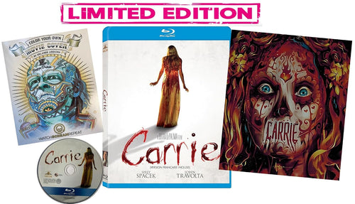 Carrie (1976) Blu-ray – MGM Collector’s Edition with Face Art Card & Coloring Book – Starring Sissy Spacek & Piper Laurie – Horror Classic