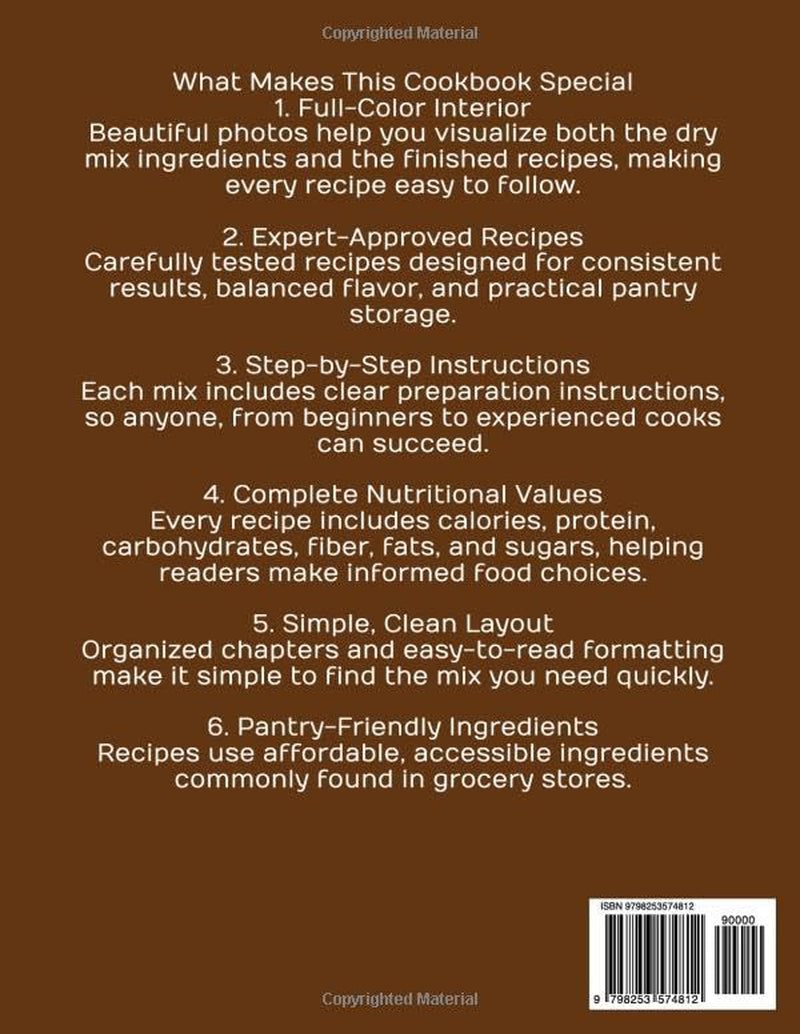 Dry Mix Pantry Cookbook: Quick and Delicious Homemade Baking Mixes, Meal Prep Staples, Gluten-Free Blends and Money-Saving Pantry Recipes for Busy Families. Includes a 60-Day Meal Plan