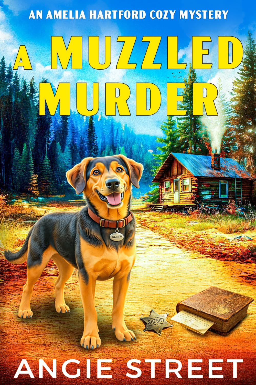 A Muzzled Murder: A Small Town with Buried Secrets Unearthed by an Amateur Sleuth and her Mischievous Dog (An Amelia Hartford Cozy Mystery)