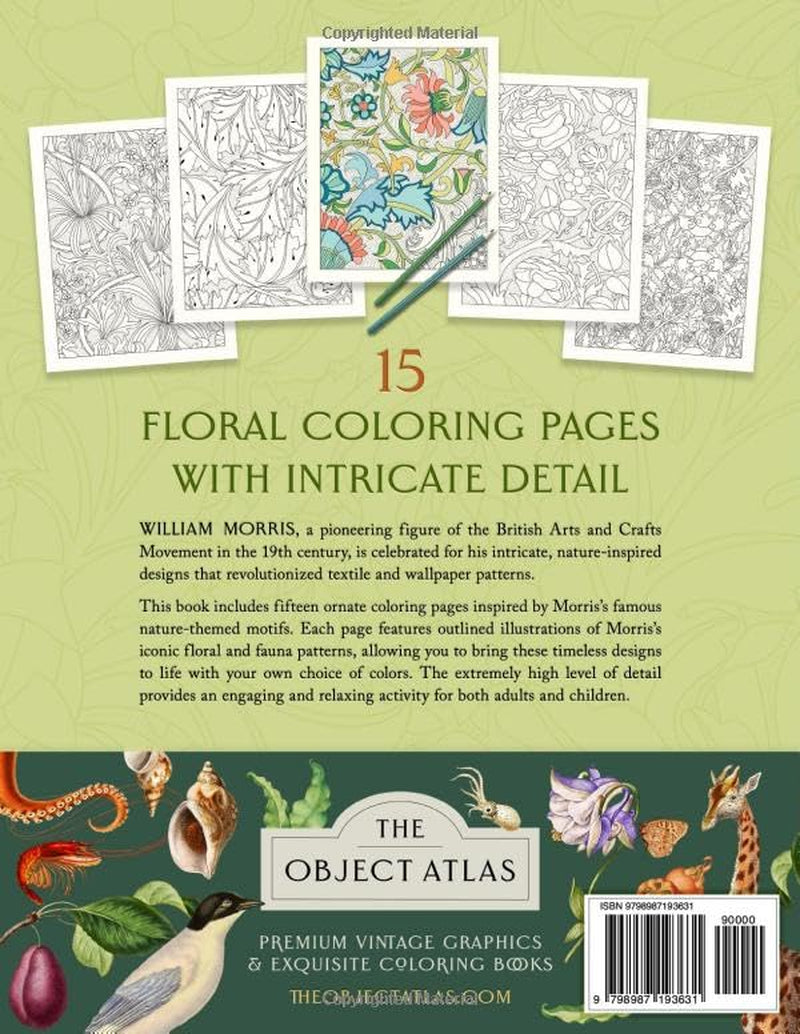 William Morris Patterns: A Coloring Book of Vintage Wallpaper and Textile Designs from the Arts and Crafts Movement (Vintage Coloring Books)