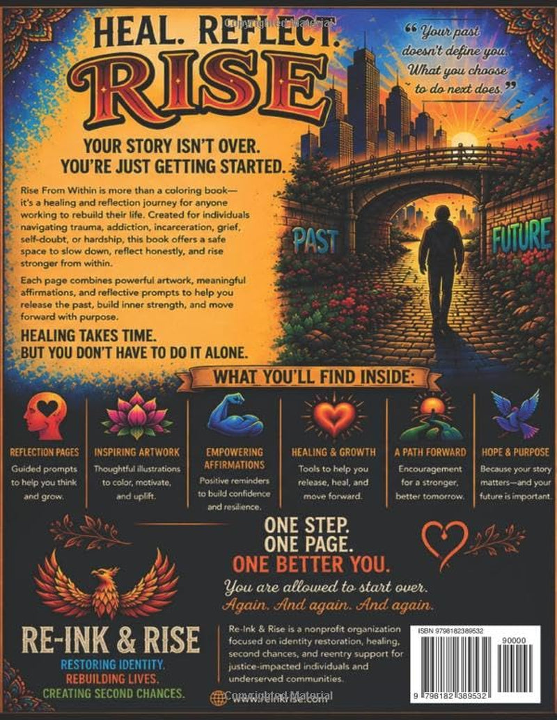 Rise From Within: Healing Through Art: A Therapeutic Coloring Journey