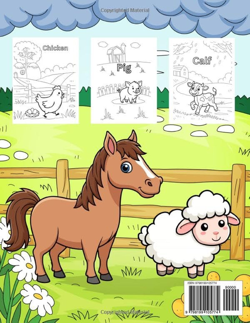 My Farmyard Coloring Book: Fun coloring book of things and animals you'd find a farm for kids 2-8
