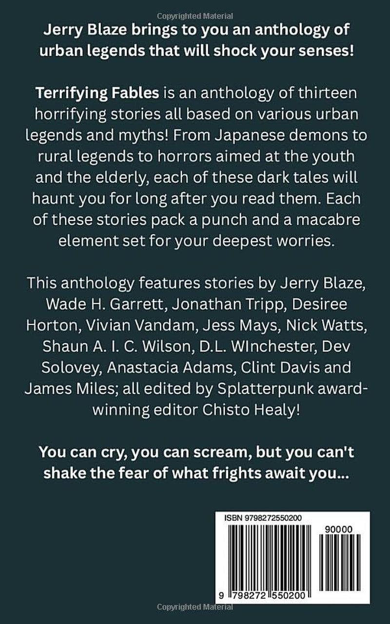Terrifying Fables: An Anthology of Urban Legend Horror (JBlaze Anthologies)