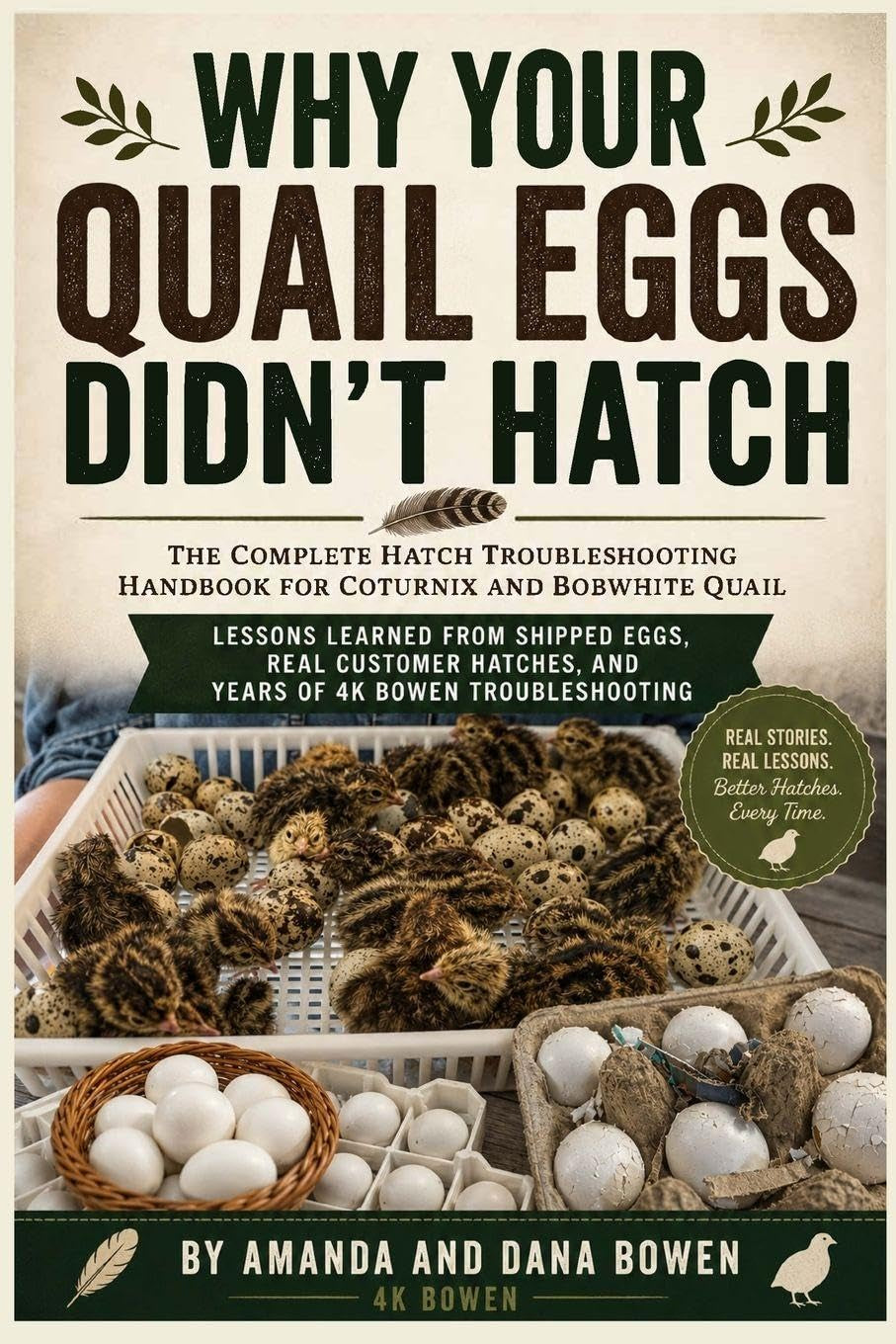 Why Your Quail Eggs Didn't Hatch: The Complete Hatch Troubleshooting Handbook for Coturnix and Bobwhite Quail Lessons Learned From Shipped Eggs, Real Customer Hatches, and Years Troubleshooting