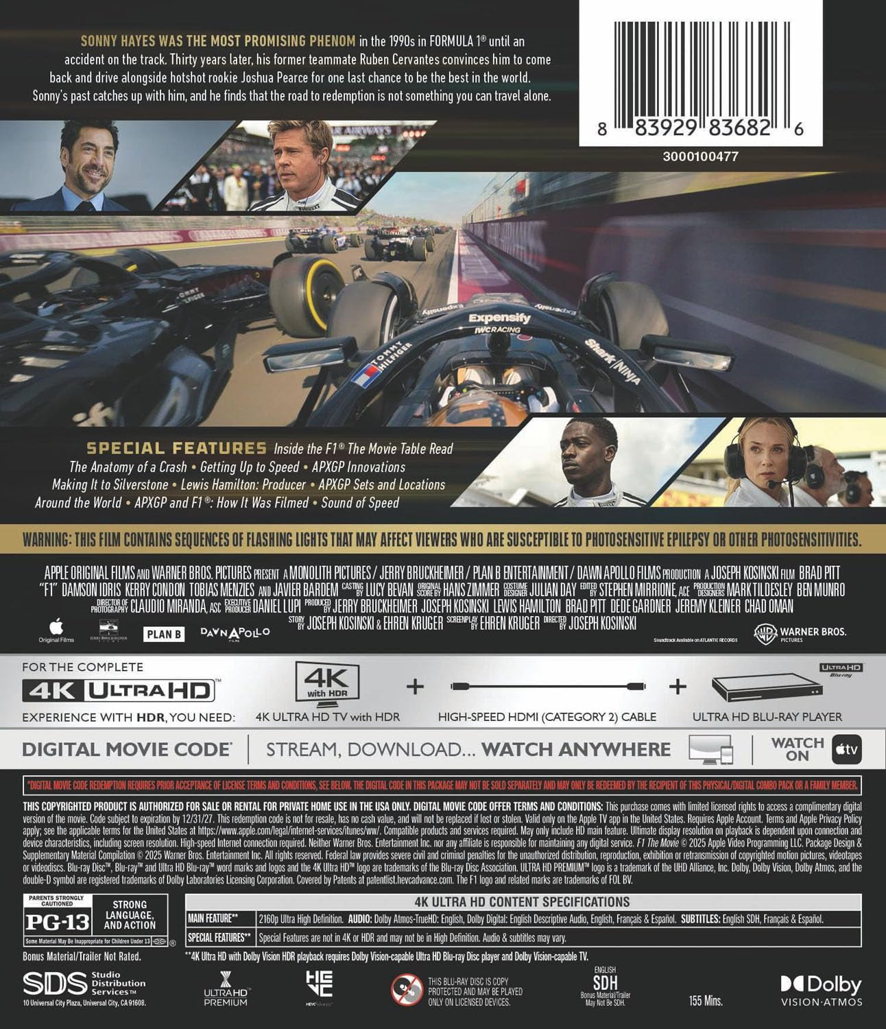 F1 The Movie (4K Ultra + Digital)
