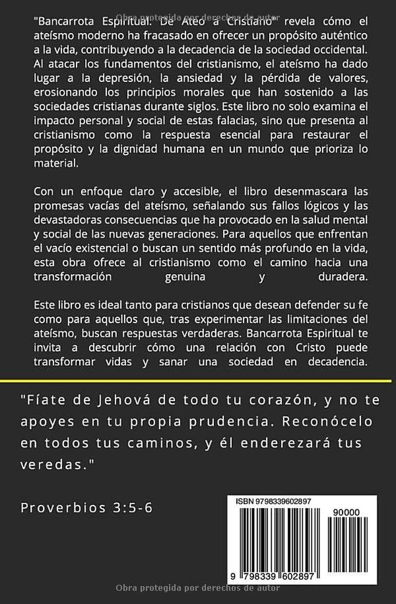Bancarrota Espiritual: De Ateo a Cristiano (Spanish Edition)