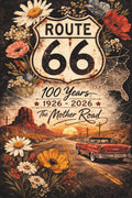 Route 66 100 Years Anniversary Composition Notebook 1926 2026: Vintage Mother Road Road Trip Journal | Retro Americana Notebook for Travelers, Route 66 Lovers & Souvenir Collectors