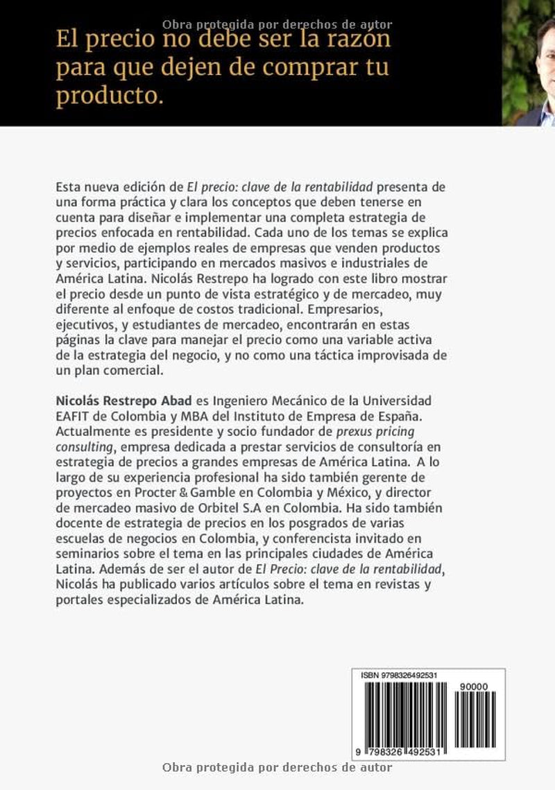 El precio: clave de la rentabilidad: Estrategias de marketing para su negocio (Cuarta Edición) (Spanish Edition)