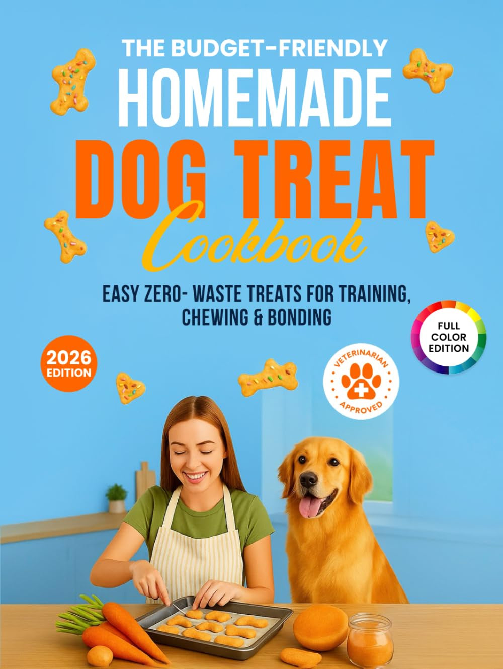 The Budget-Friendly Homemade Dog Treat Cookbook: Vet-Approved Dog Treat Recipes Using Pantry Staples – Easy Zero-Waste Treats for Training, Chewing & ... Homemade Dog Food Cookbook Series)