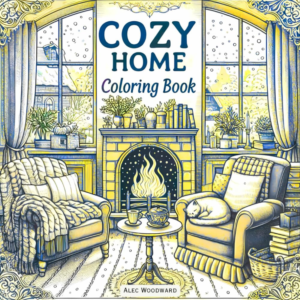 Cozy Home Coloring Book: Relaxing Interiors, Warm Spaces, and Peaceful Moments to Color (Cozy Coloring Books Series)