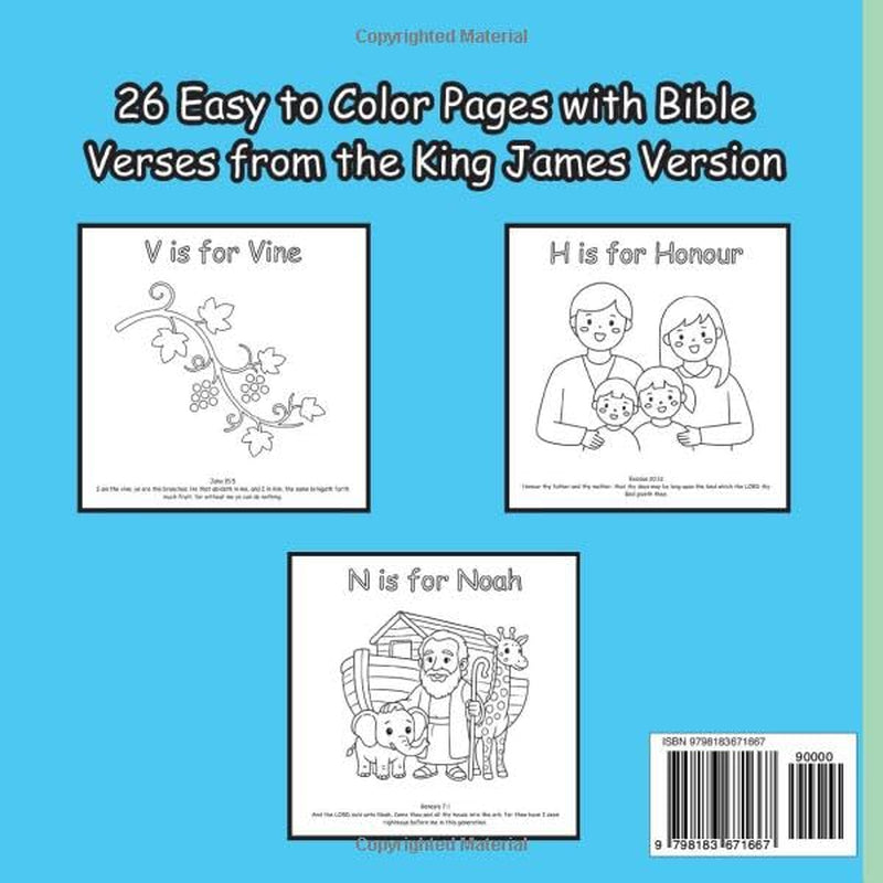 Bible ABC Coloring Book: A King James Version Coloring Book For Ages 3 to 5