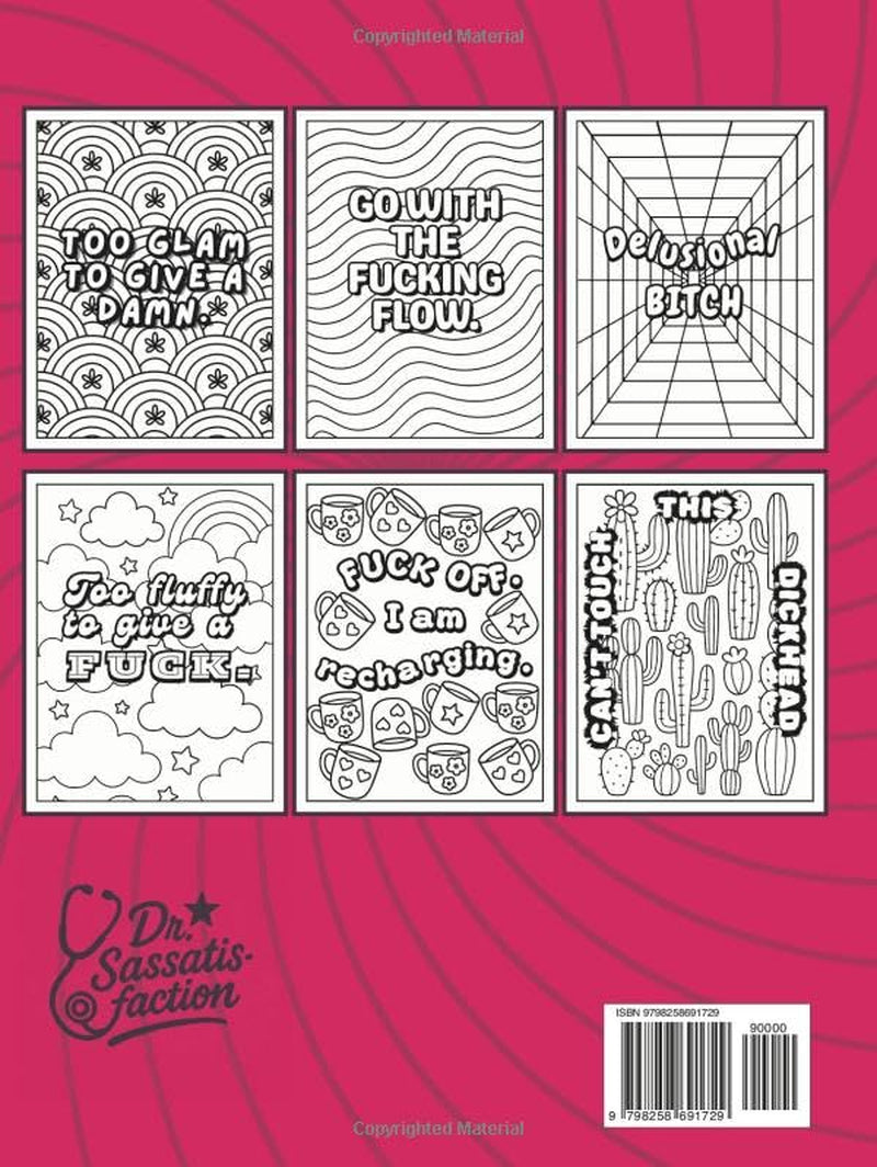 Satisfying Patterns & Swear Word Coloring Book for Adults: Ssshh... Zero Chill – Your Ultimate Therapy Book: Bold & Easy for Stress Relief | Funny Relaxation Gift for Stressed Women