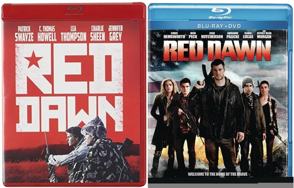 Red Dawn Double Feature Original & Remake 2 Blu Ray Set Includes Glossy Print Movie Camera Art Card