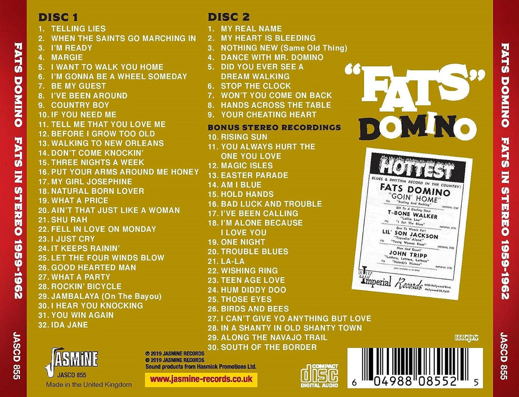 Fats In Stereo 1959-1962 - Imperial Hit Singles As & Bs Plus Bonus Stereo Tracks ORIGINAL RECORDINGS REMASTERED SET