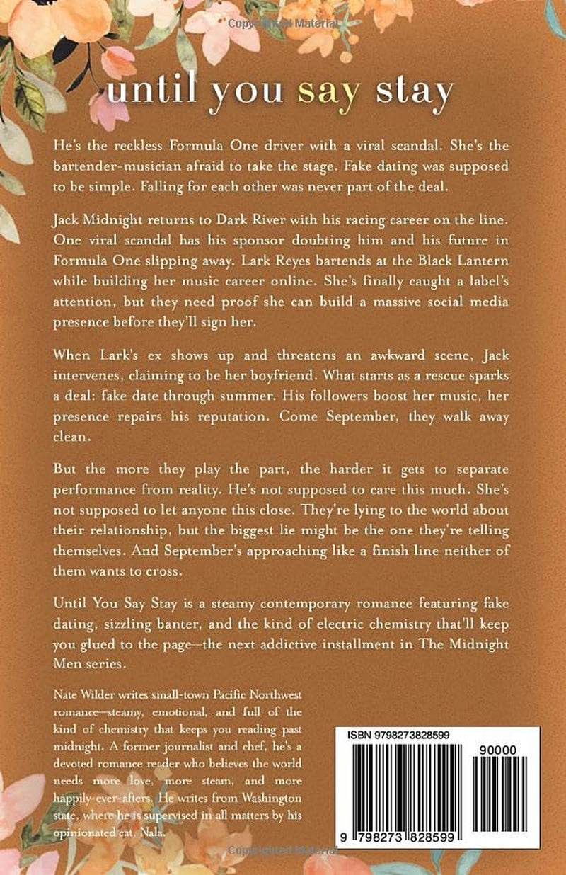 Until You Say Stay: A Small Town, Fake Dating Romance (The Midnight Men)