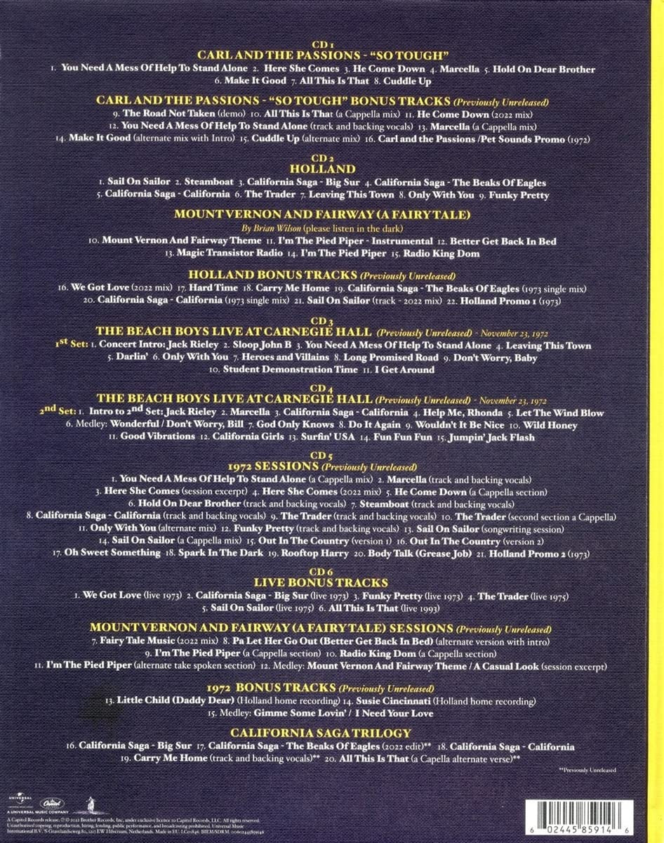 Sail On Sailor – 1972[Super Deluxe 6 CD Box Set]