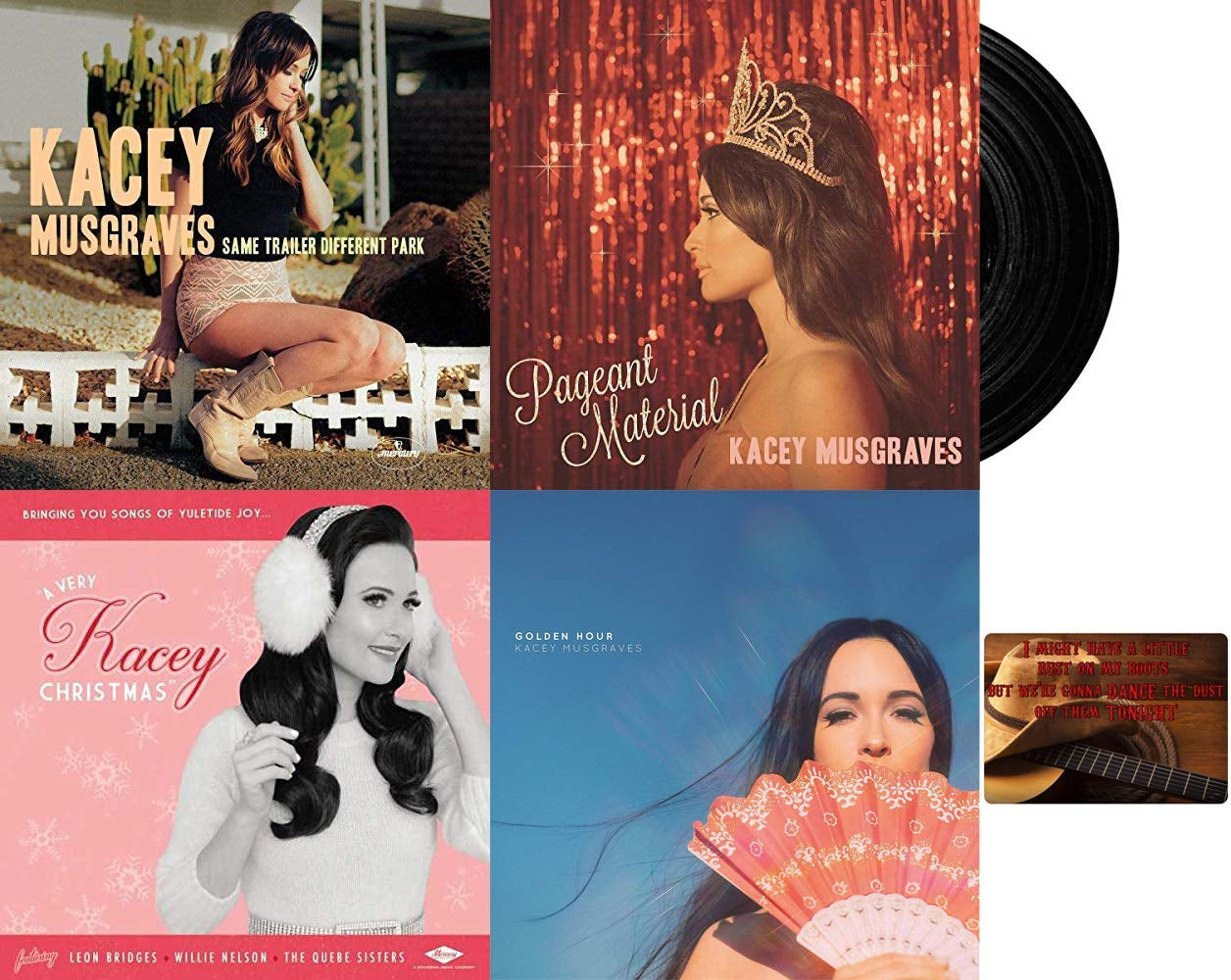 Kacey Musgraves: Studio Album Collection - 4 Records Same Trailer Different Park / Pageant Material / Golden Hour / A Very Kacey Christmas Art Card