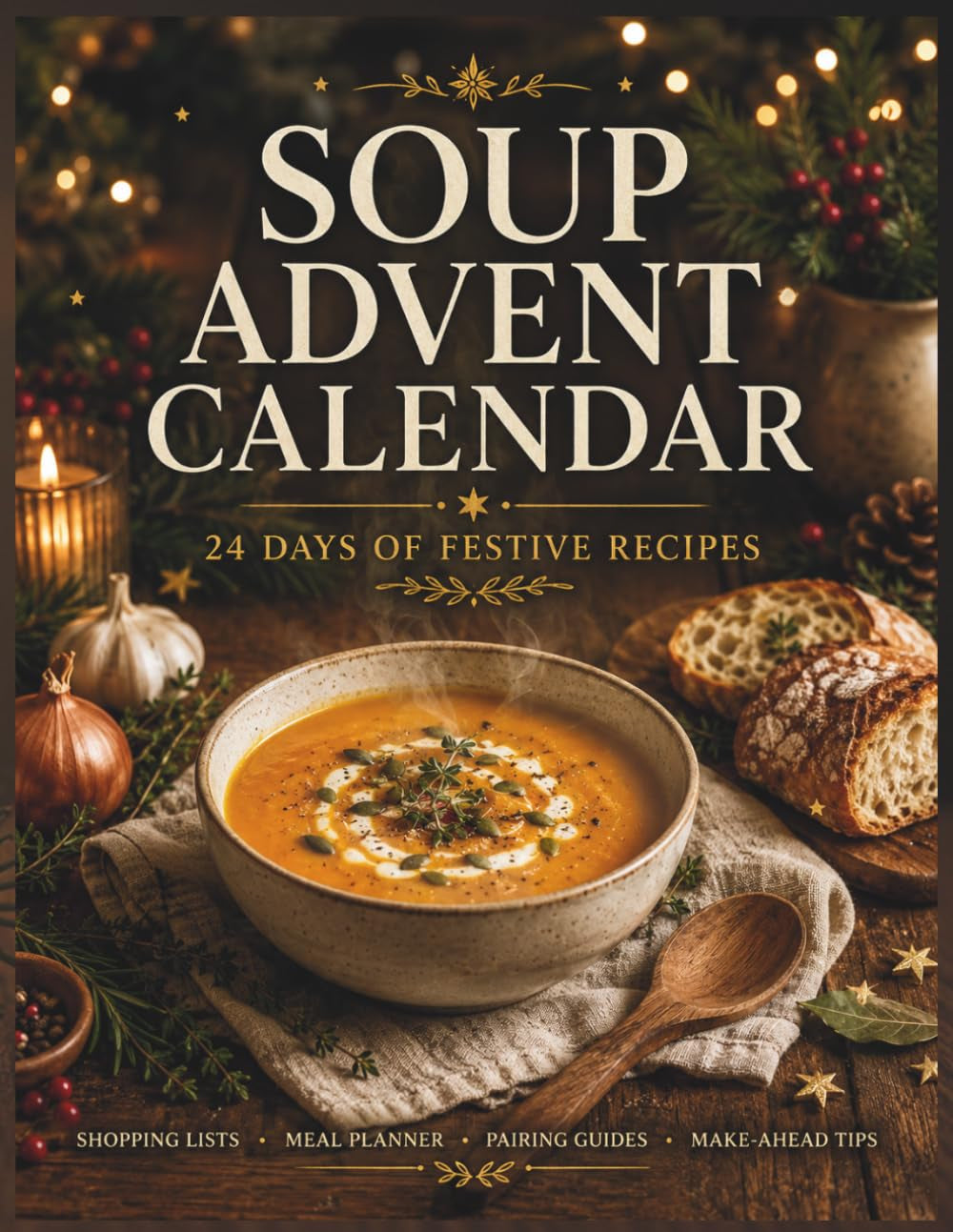 Soup Advent Calendar 2025: 24 Days of Festive Soup Recipes with Shopping Lists, Meal Planner & Holiday Cooking Tips: Comforting Winter Soups, ... Warmers with Vegetarian & Gluten-Free Options