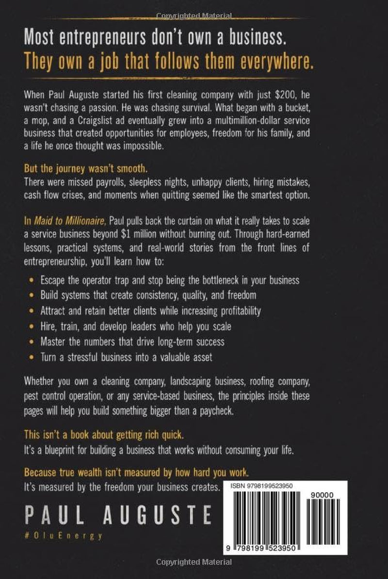 Maid to Millionaire: The Service Business Blueprint to Scale Past $1M Without Burning Out