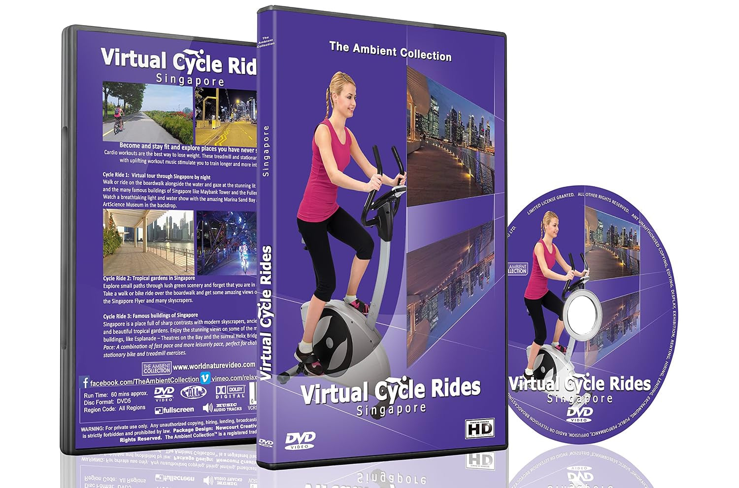 Virtual Cycle Rides - Singapore with Music for Indoor Cycling Treadmill and Running Workouts | Indoor Cycling Scenery