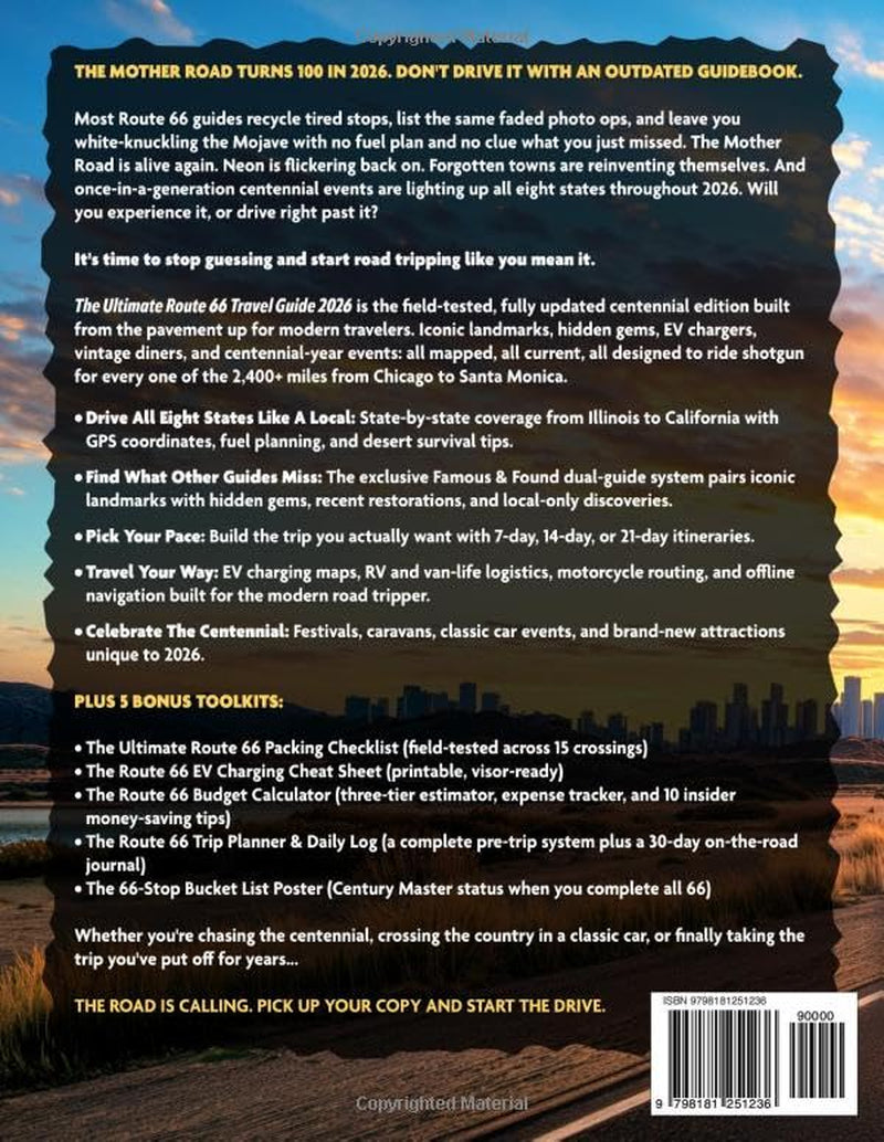 The Ultimate Route 66 Travel Guide 2026: The Mother Road Trip Handbook. Comprehensive Maps, Iconic Landmarks, Hidden Gems & Budget Tips. Chicago to Santa Monica: Your Complete USA Highway Itinerary