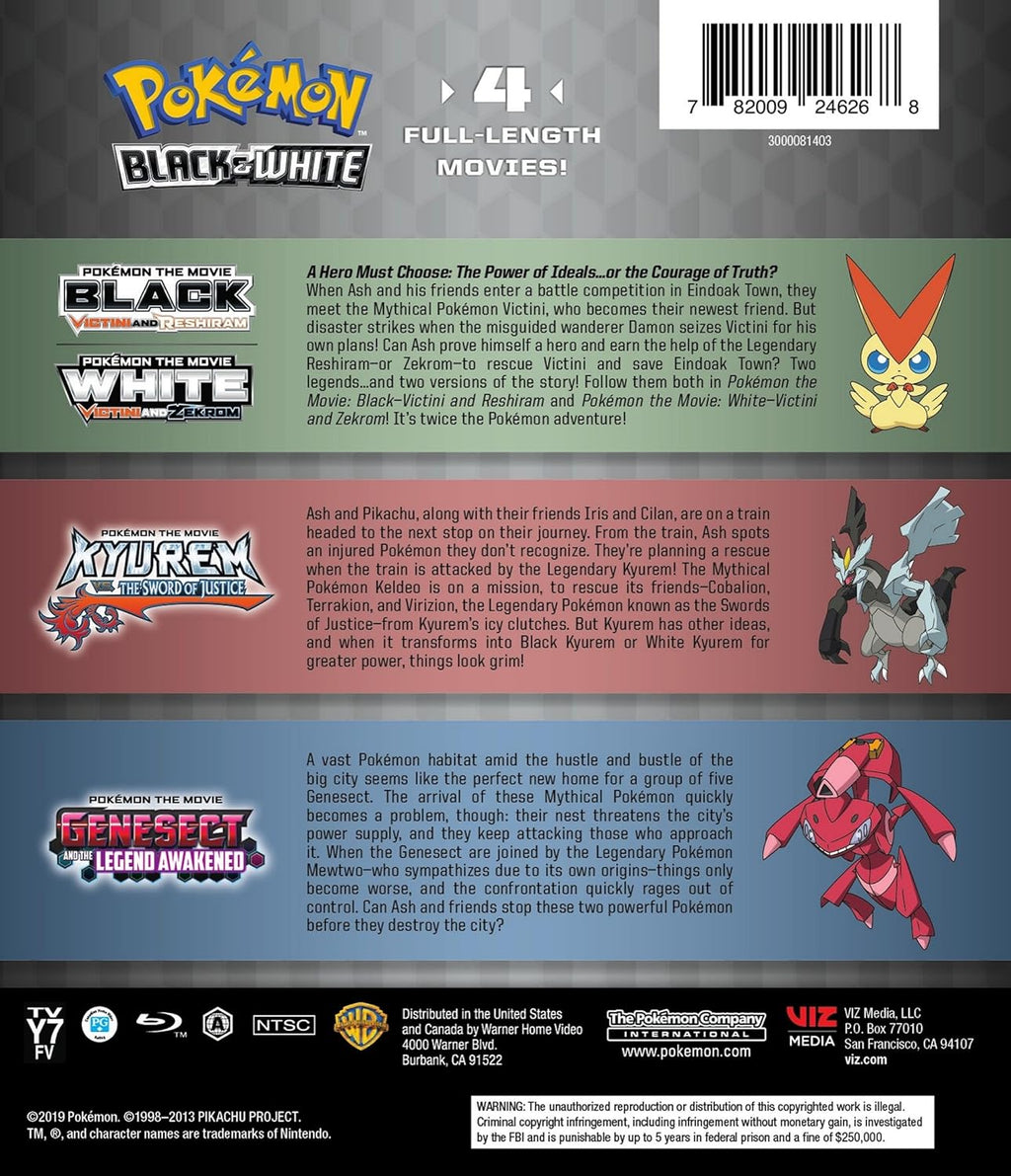 Pokemon: Black & White 4-Movie Collection (Blu-ray)