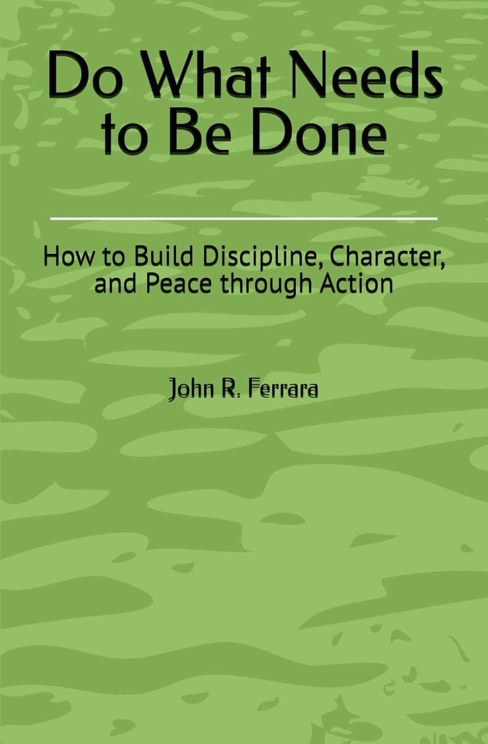 Do What Needs to Be Done: How to Build Discipline, Character, and Peace through Action