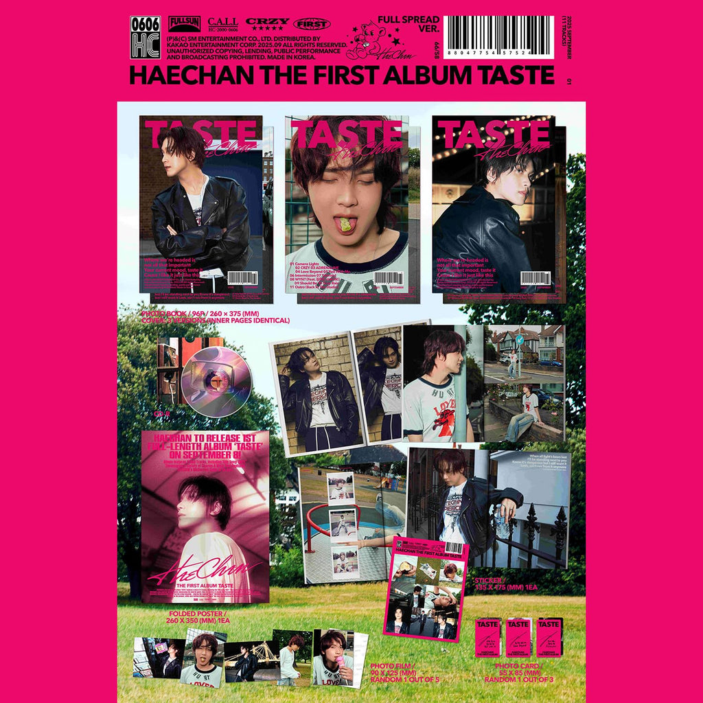 HAECHAN - The 1st Album TASTE Full Spread Ver. A Photo Book R + Folded Poster + Gift