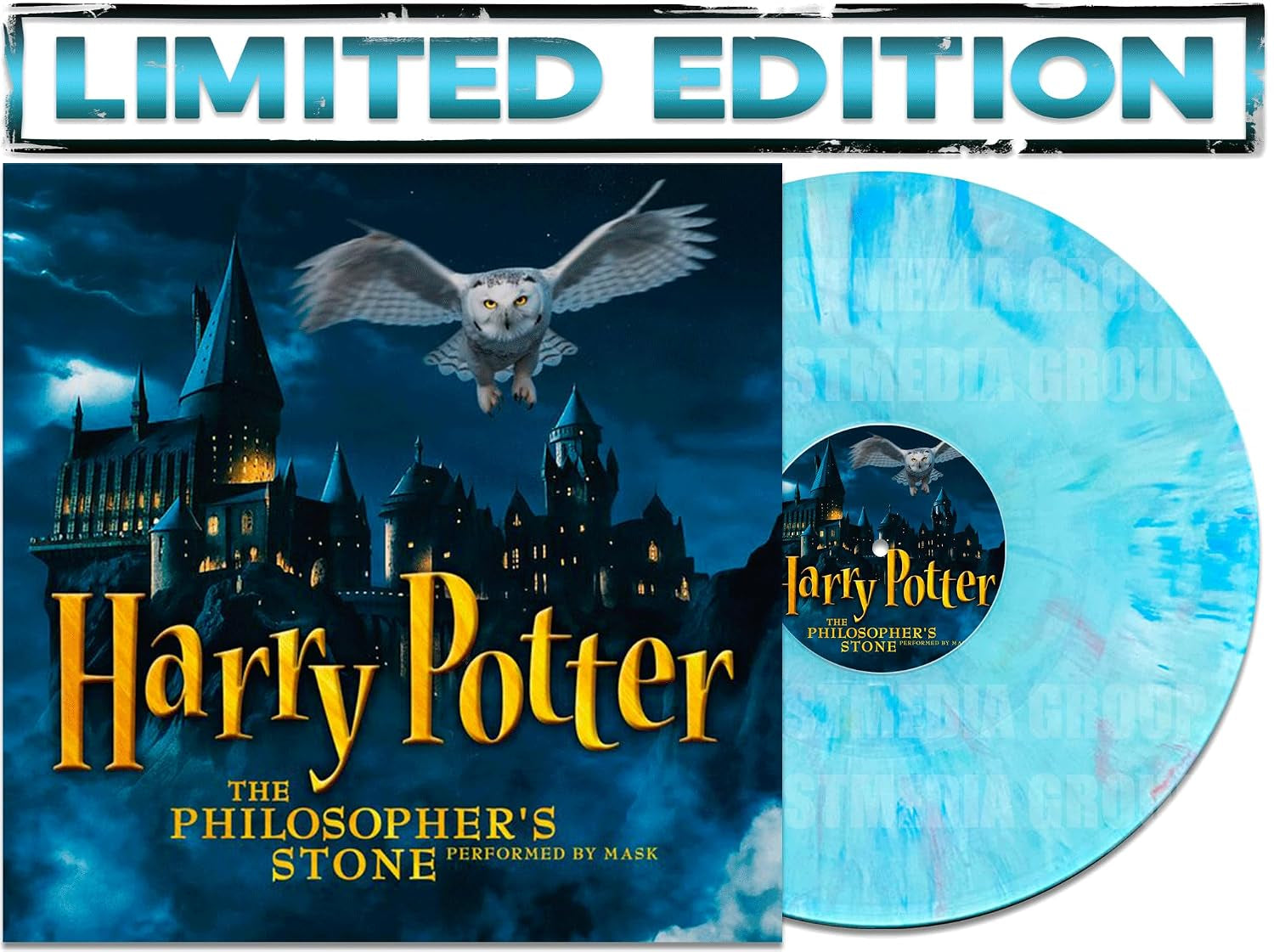 Harry Potter - Sorcerer's Stone / Philosopher's Stone / by Mask Limited Color Edition / White-Blue Marble LР | ONLY 500 Copies Worldwide!
